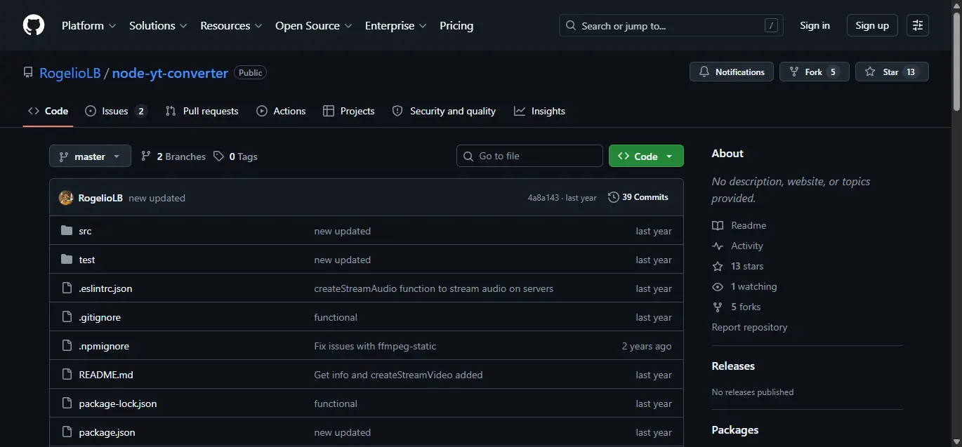 node-yt-converter — vista 1